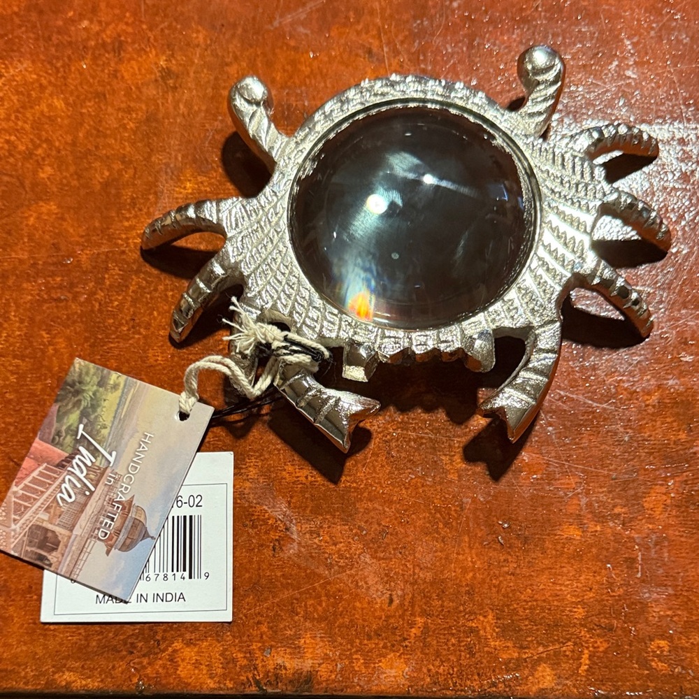 Silver Crab Magnifying Glass by
